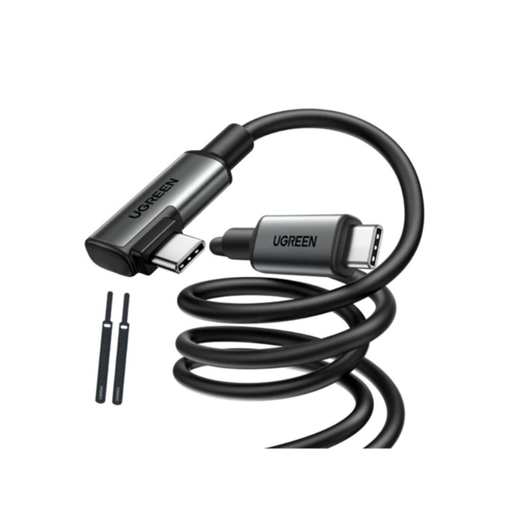 UGREEN Angled USB-C to USB-C VR Link Cable, Compatible with Oculus Quest 2, Pico 4 and PC/Steam VR 5M