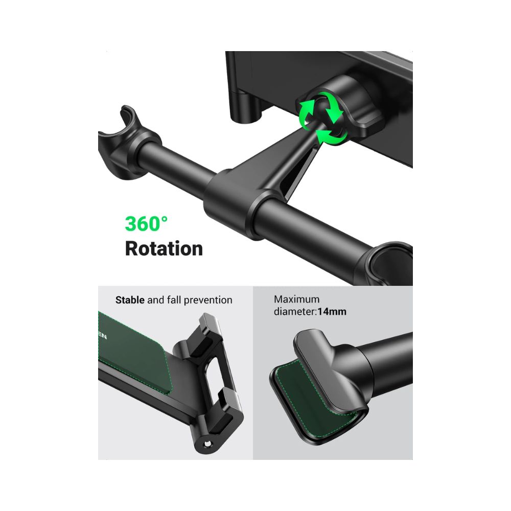 UGREEN Car Back Seat Headrest Mount Phone &amp; Tablet Holder