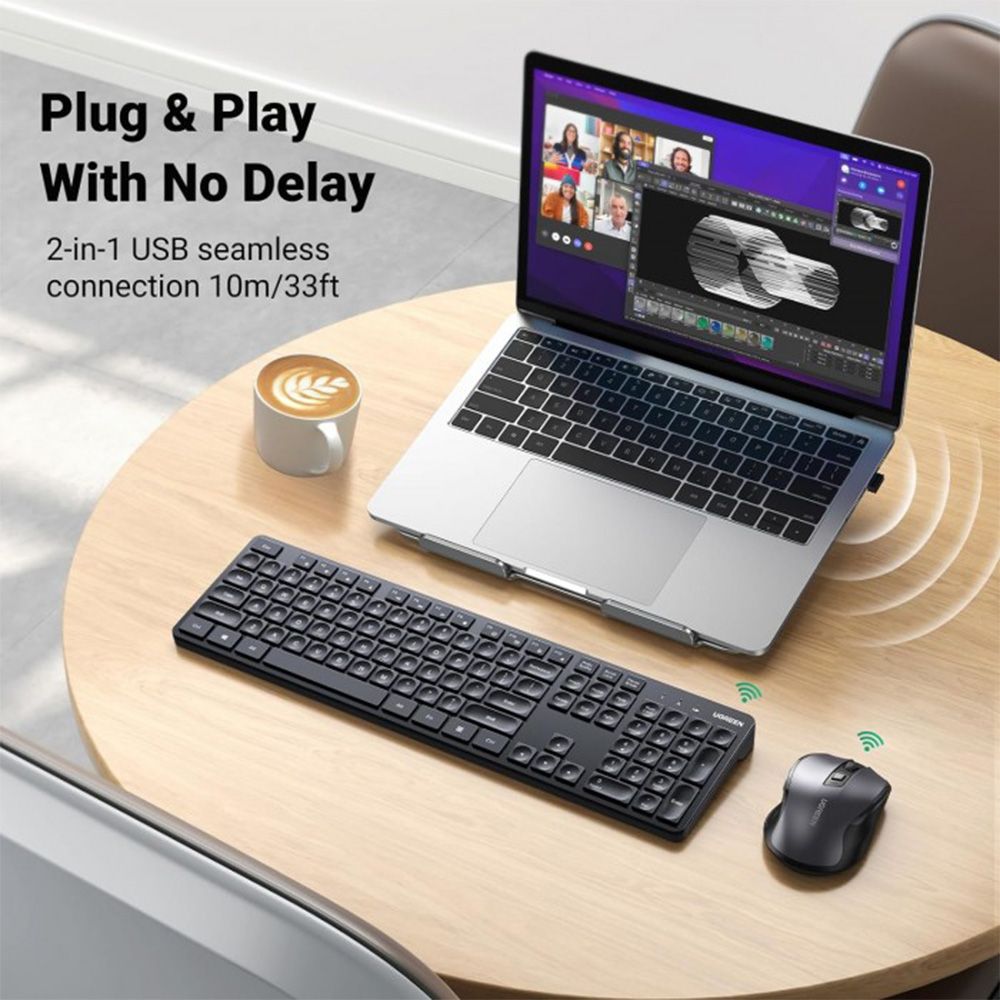UGREEN Combo Wireless Keyboard &amp; Mouse 2.4GHz