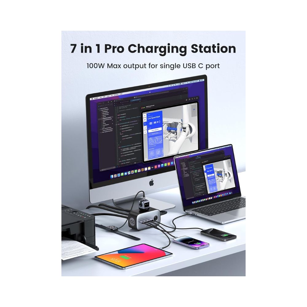 UGREEN DigiNest Pro 100 W USB C Power Strip GaN USB C Charger