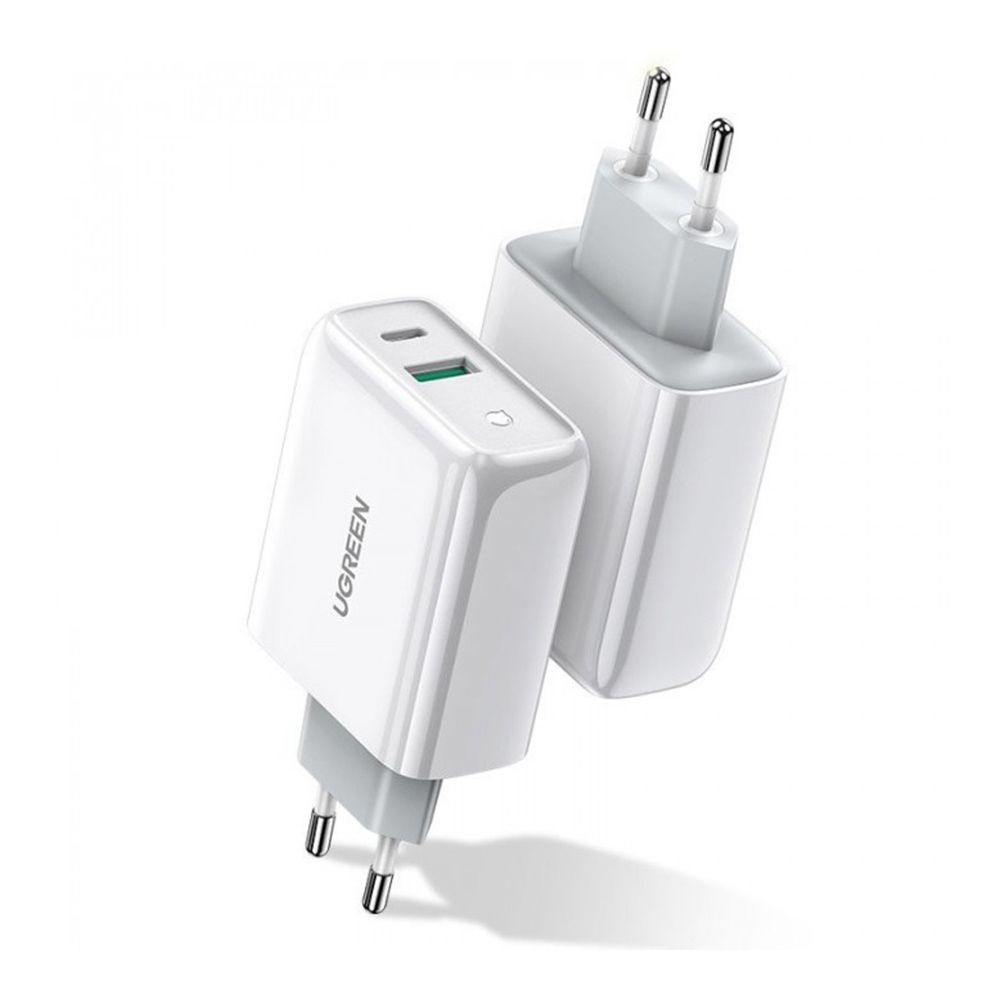 UGREEN Dual Port USB-C and USB-A Smart and Fast Charger Adapter