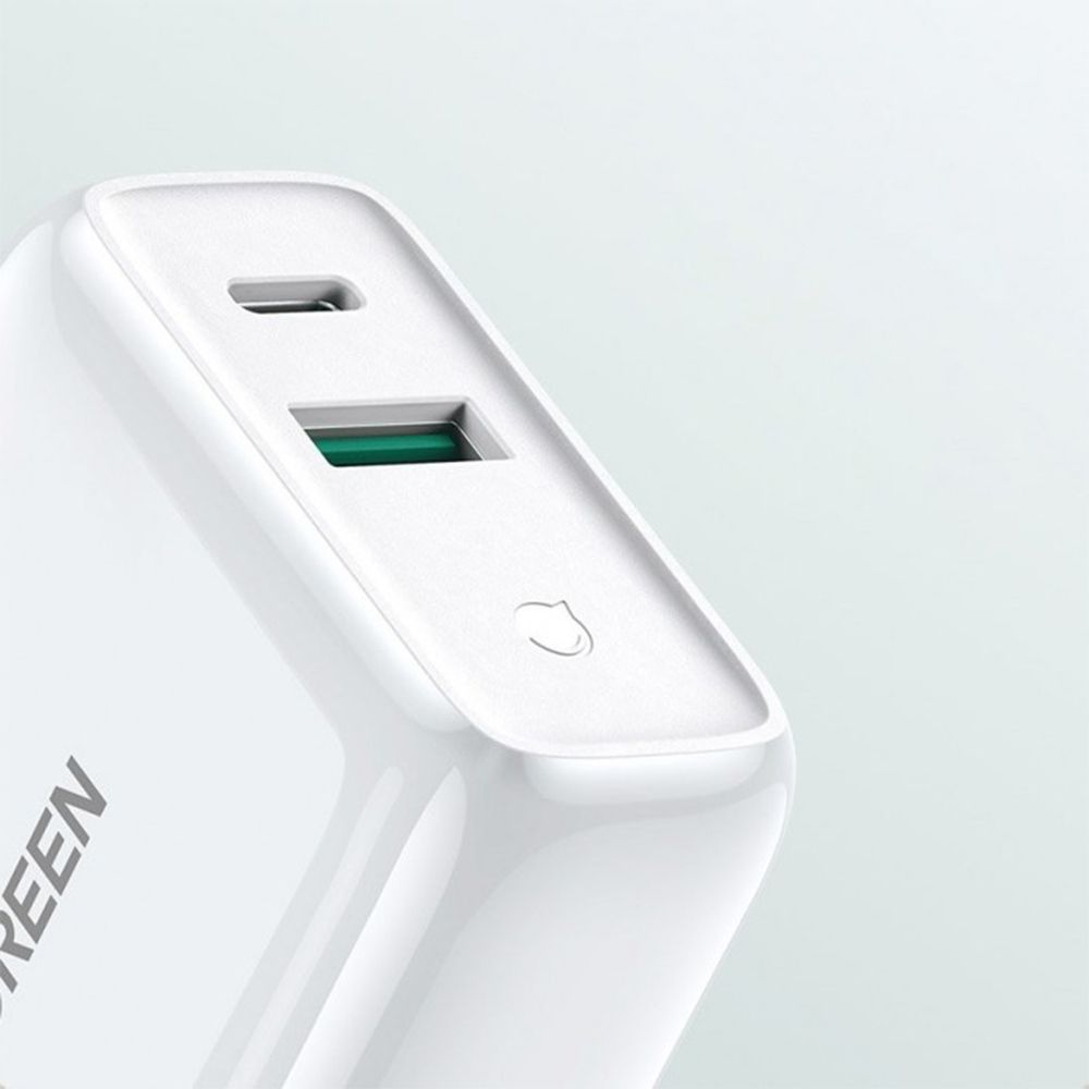 UGREEN Dual Port USB-C and USB-A Smart and Fast Charger Adapter