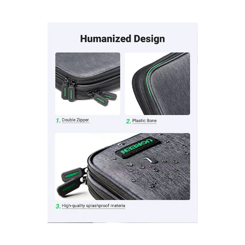 UGREEN Electronic Bag Organizer Travel Cable Organizer Storage