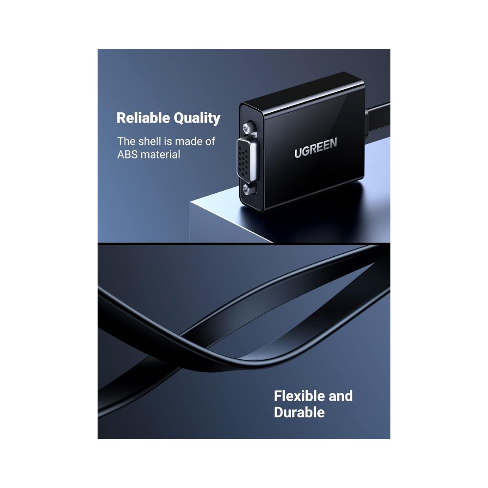 UGREEN Full HD HDMI Male to VGA Female Adapter Cable, Full HD Resolution