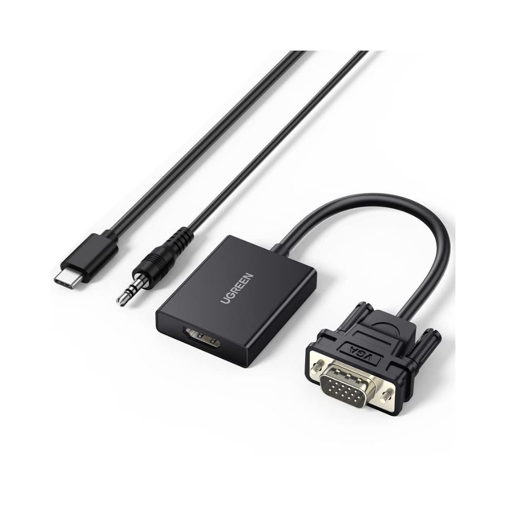 UGREEN Full HD VGA Male to HDMI Female Adapter Cable with 3.5mm Audio