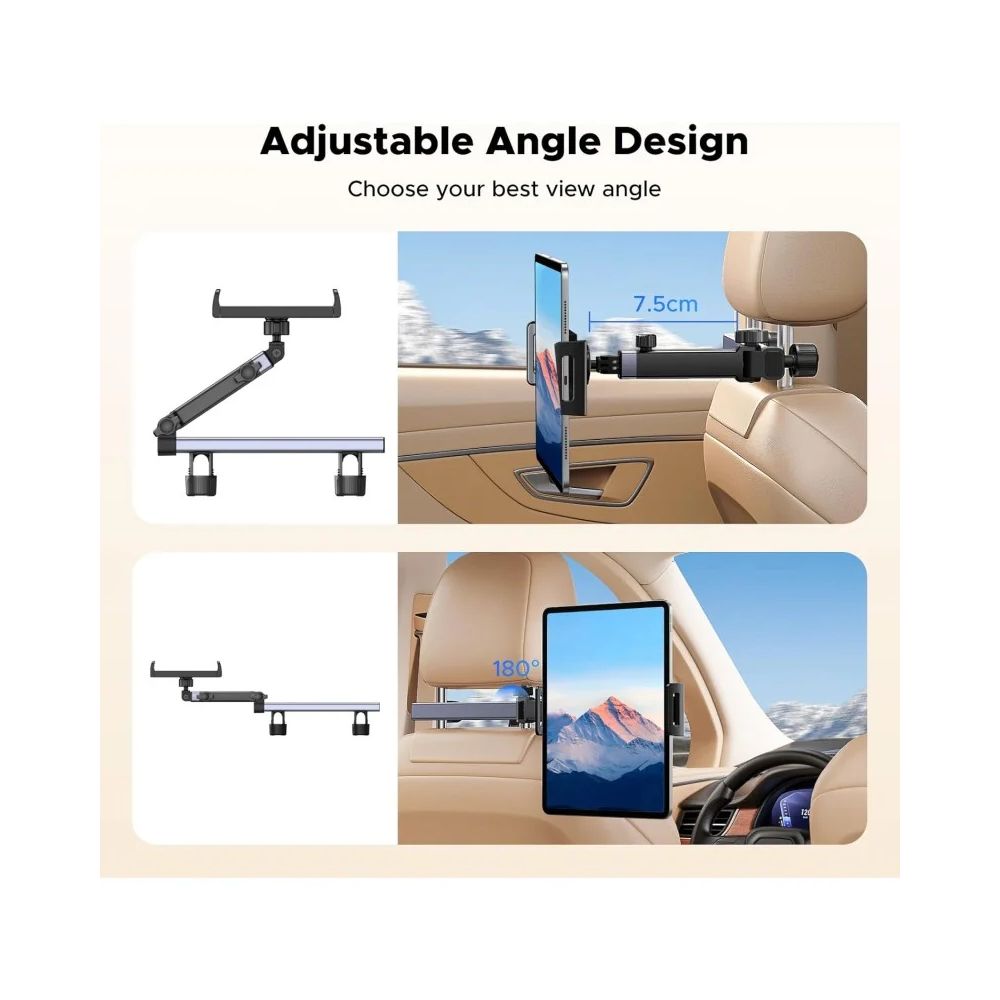 UGREEN Headrest Tablet Car Mount 360° Adjustable