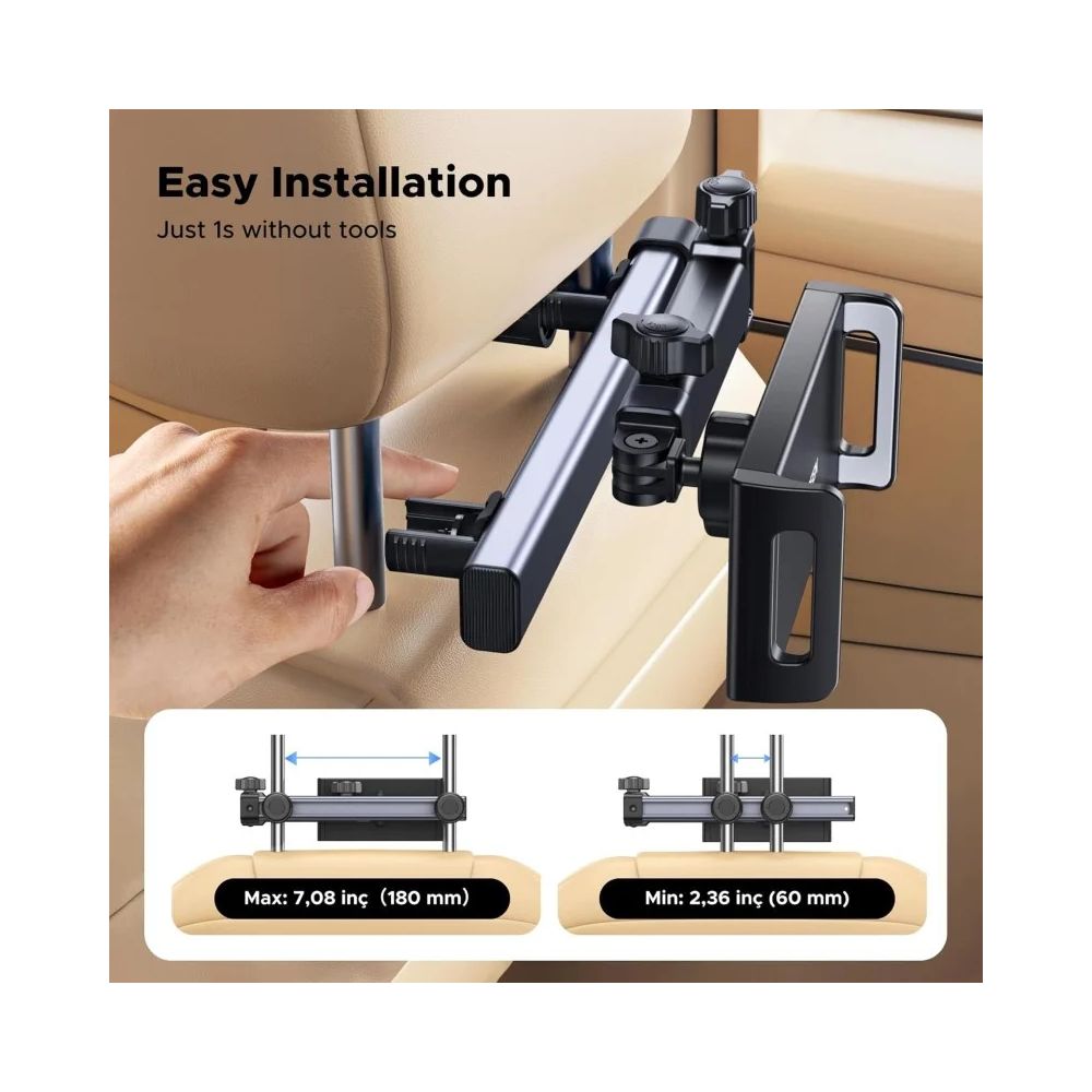 UGREEN Headrest Tablet Car Mount 360° Adjustable
