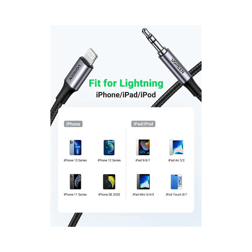 UGREEN Lightning to 3.5mm Male Aux Cable