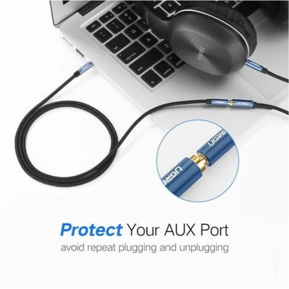 UGREEN Male to Female Extension Audio Cable 3.5mm, 1.5M Braided Cable