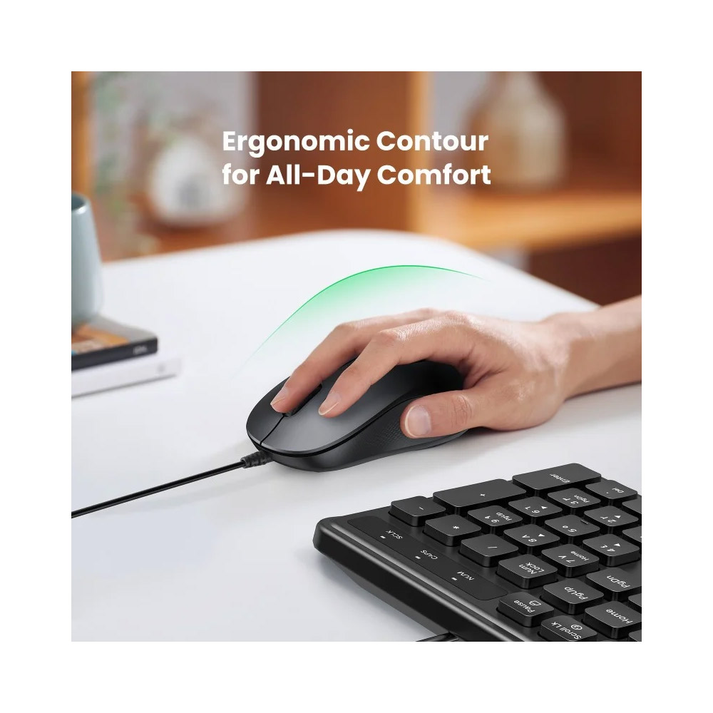 UGREEN – MK331 65777 Quality You Can Feel – Premium ,Wired Eng/Arabic Keyboard & Mouse Combo