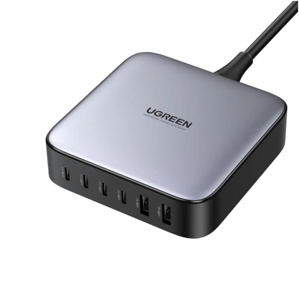UGREEN Nexode 200W USB C GaN Charger-6 Ports Desktop Charger