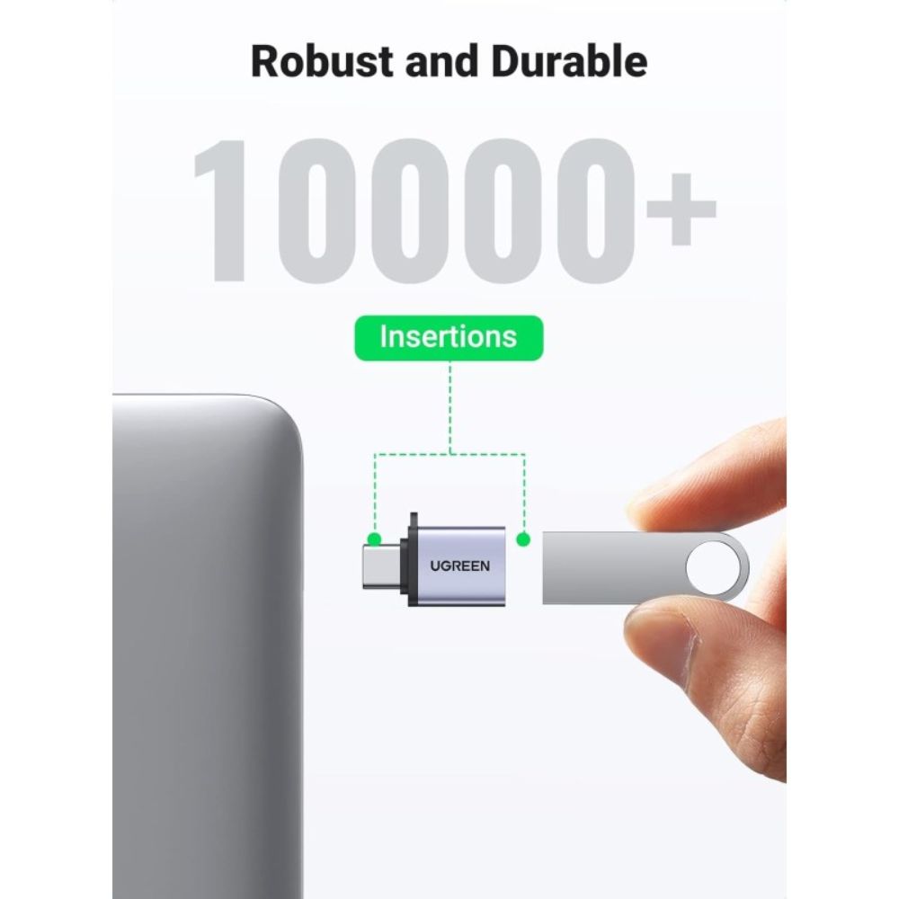 UGREEN OTG Adapter From USB-C 3.1 Male to USB-A 3.0 Female, Aluminum Material