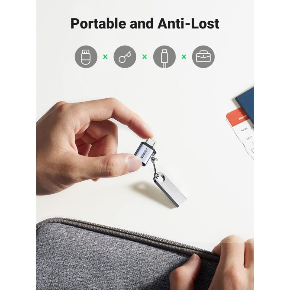 UGREEN OTG Adapter From USB-C 3.1 Male to USB-A 3.0 Female, Aluminum Material