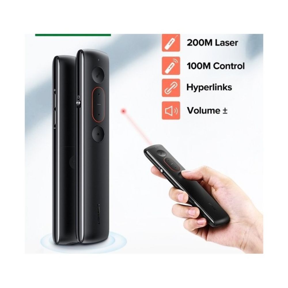 UGREEN Pro Wireless Laser Presentation Remote with built-in laser pointer &amp; Advanced function