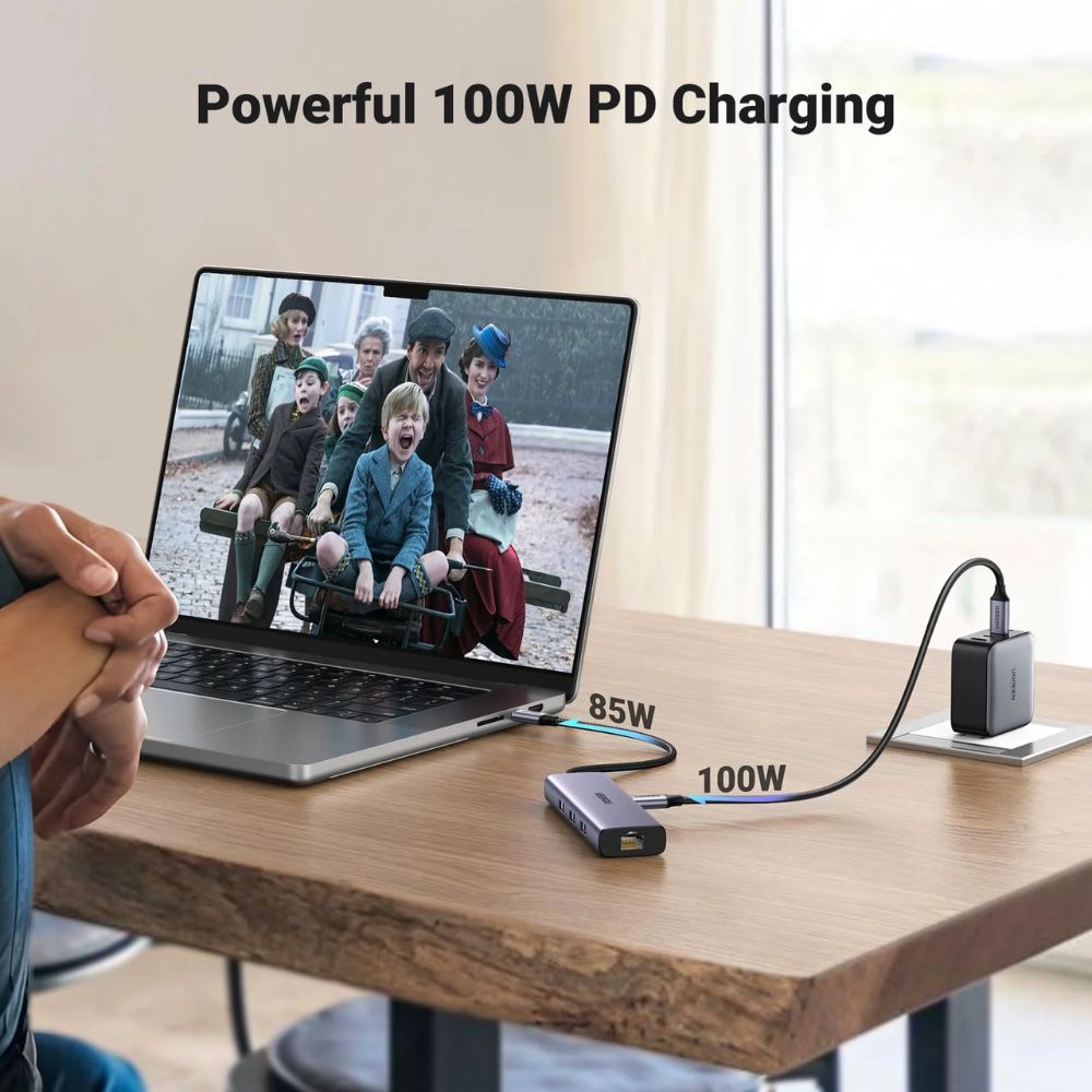 UGREEN Revodok 6 in 1 USB C Hub Gigabit Ethernet Adapter with 4K HDMI