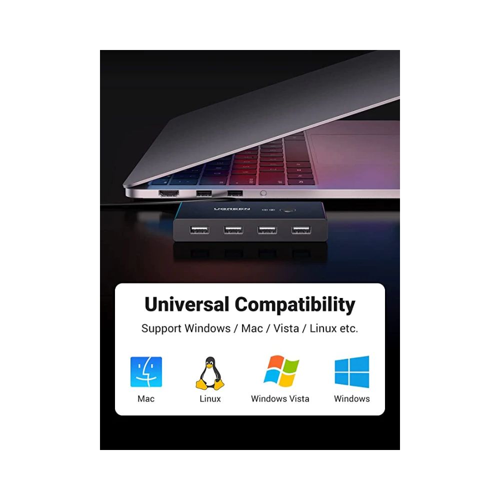 UGREEN Switch 2 In 4 Output USB KVM USB 2.0