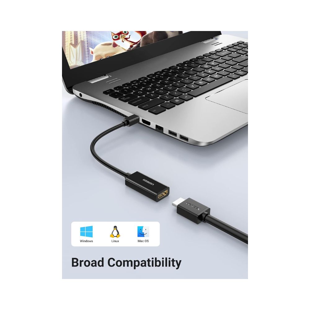 UGREEN Thunderbolt 2.0 4K Mini Displayport Male to HDMI Female Converter