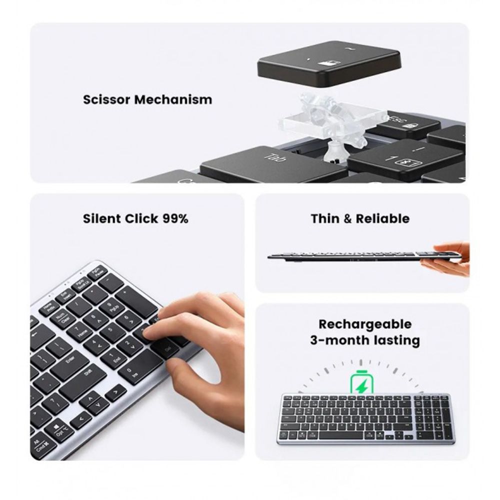 UGREEN Ultra Slim Wireless &amp; Bluetooth Keyboard