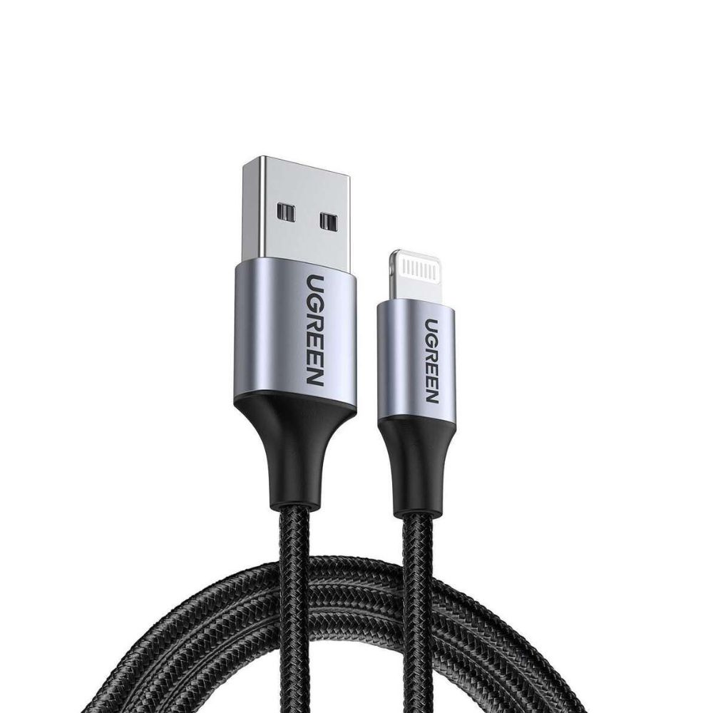 UGREEN USB-A to Lightning Braided Cable, MFI Apple Certified, Fast Charging