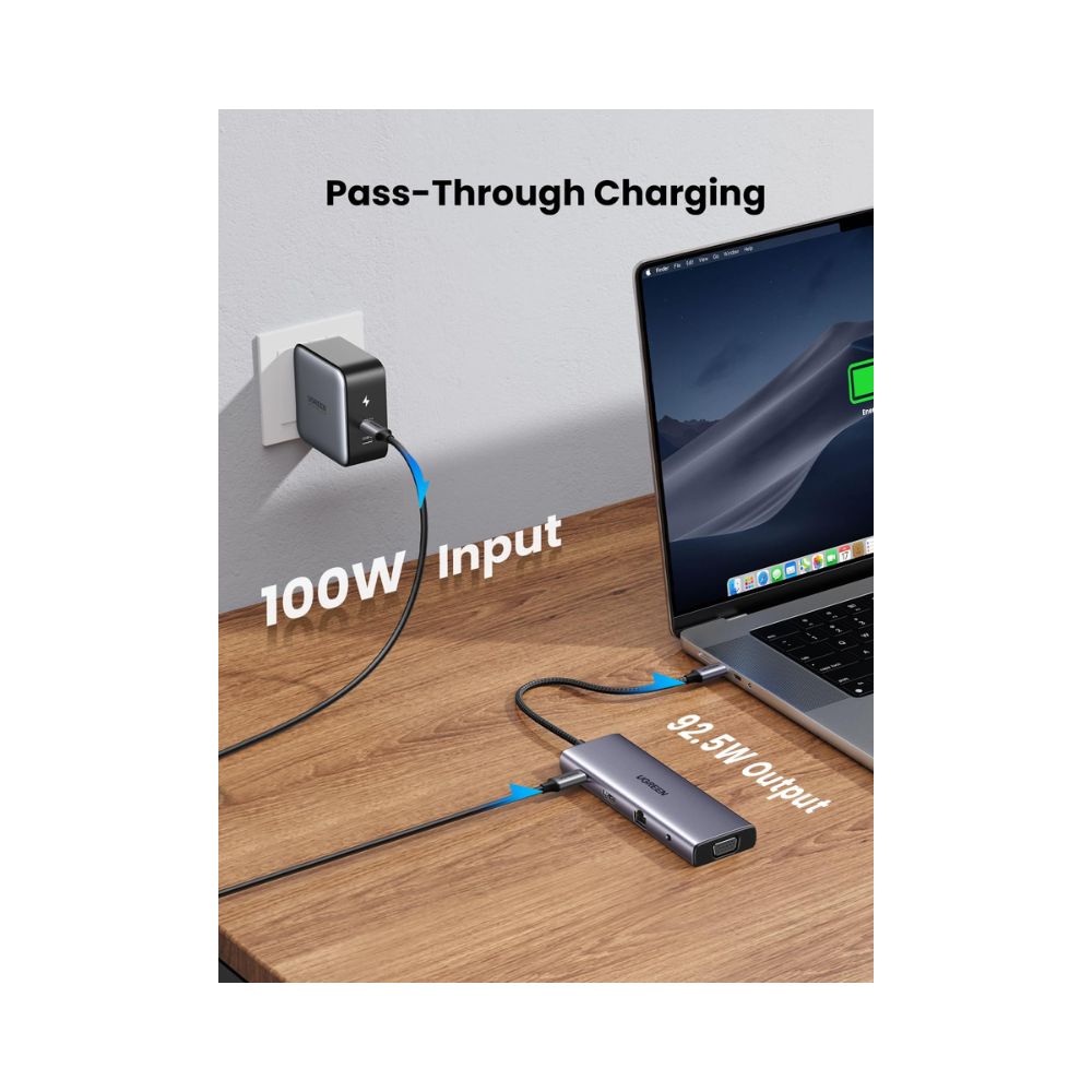 UGREEN USB C Hub 10-in-1 USB-C Dongle with 4K HDMI &amp; VGA Dual Monitor