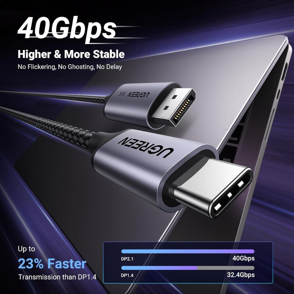 UGREEN USB-C Male to Display Port Female Braided Cable 2m