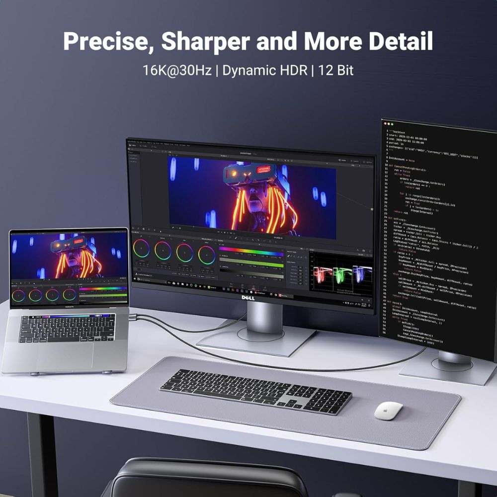 UGREEN USB-C Male to Display Port Female Braided Cable 2m