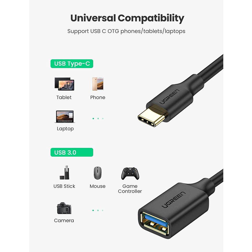 UGREEN USB-C Male to USB 3.0 Female Cable
