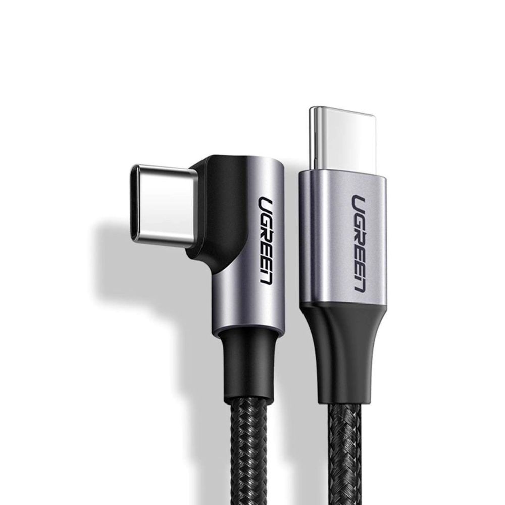 UGREEN USB-C to Angled USB-C PD60W Braided Cable, Fast Charge
