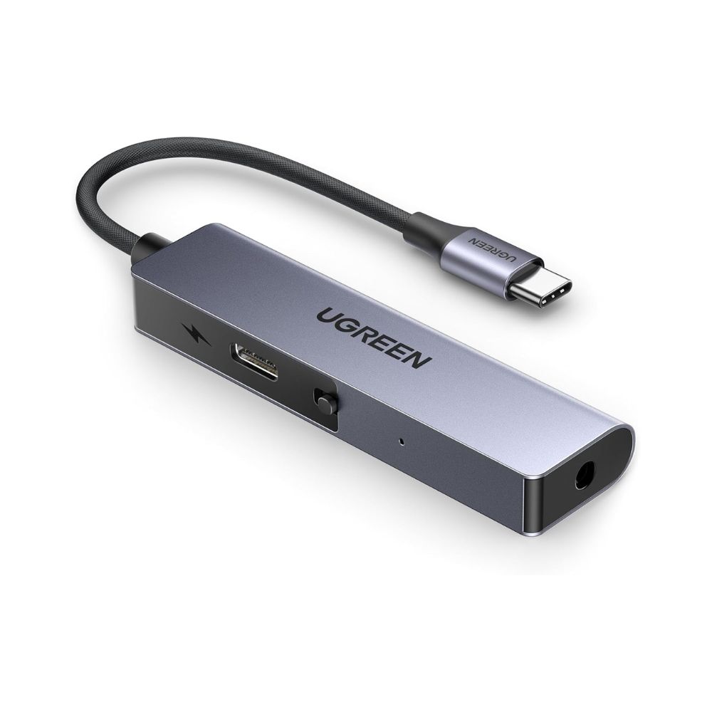 UGREEN USB C to 3.5mm Headphone &amp; USB-C Charging Port Built-In Microphone