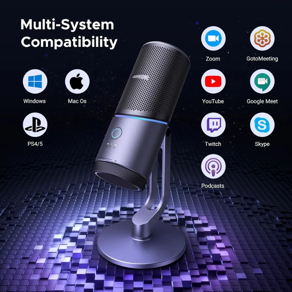 UGREEN USB Microphone for PC with RGB Lights