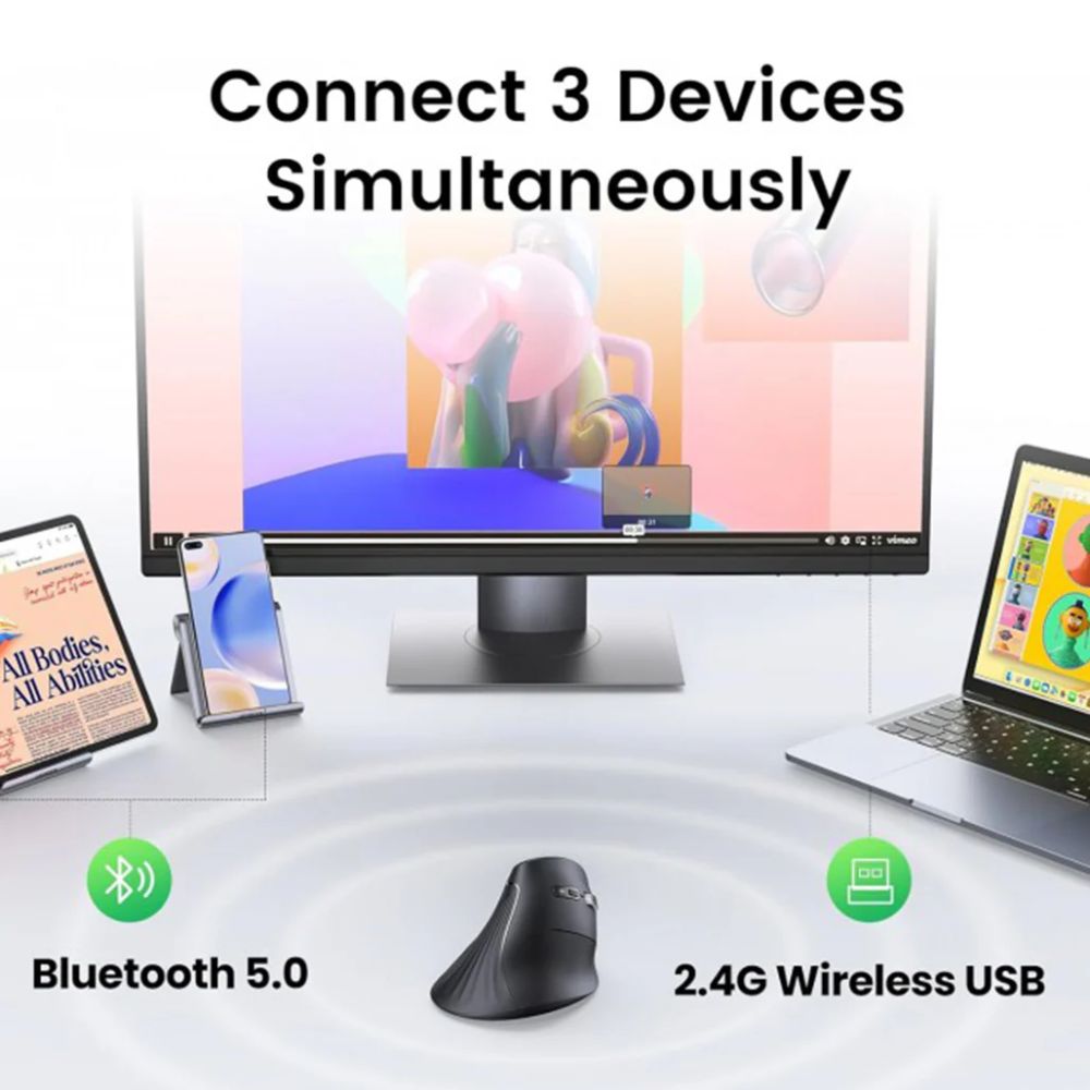 UGREEN Vertical Mouse Wireless