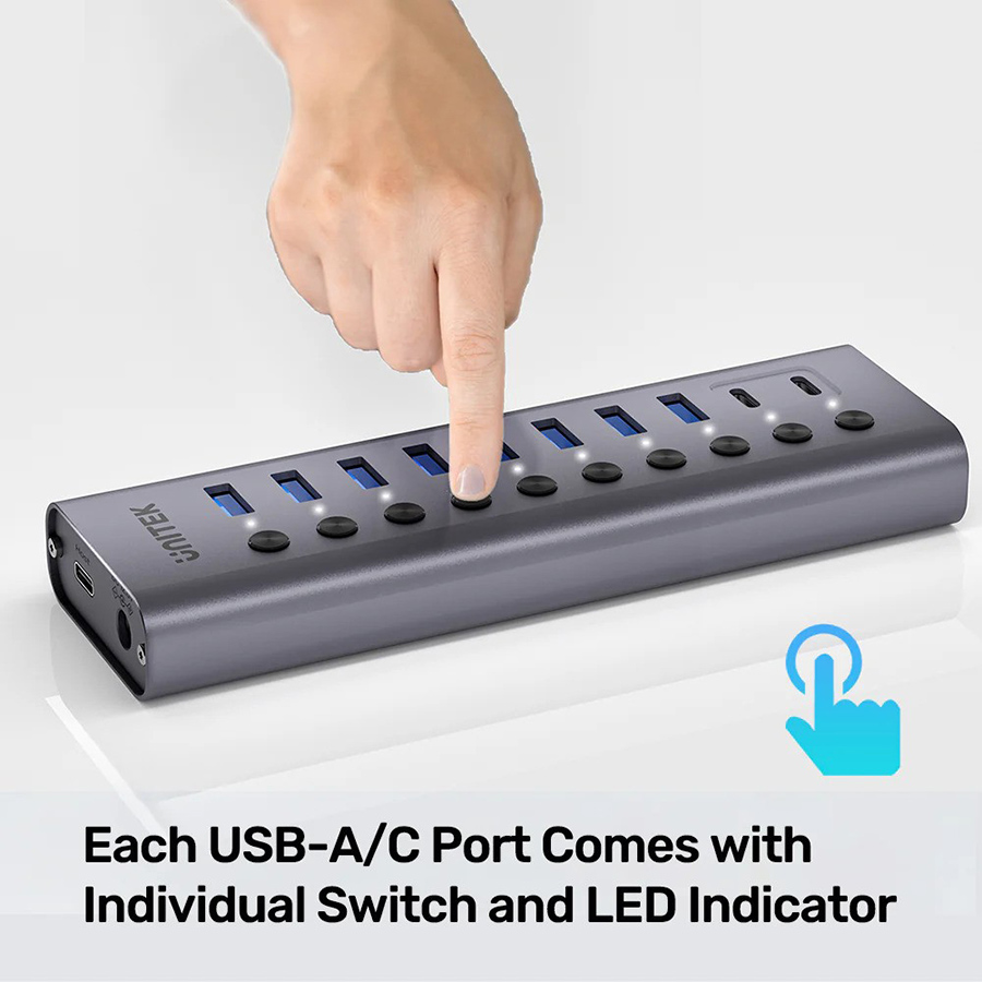 Unitek 10-in-1 Individual Switches Hub