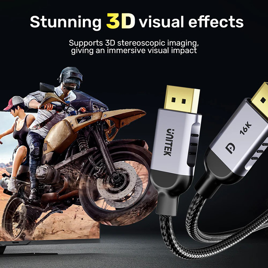 Unitek 8K Braided Nylon HDMI 2.1 Cable 3M