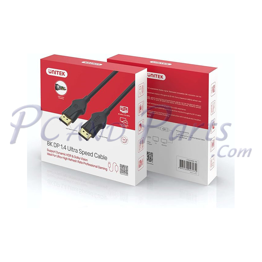 Unitek C1624BK-5M 8K DisplayPort 1.4 Cable