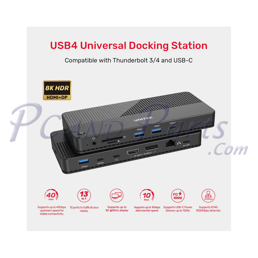 Unitek D1079A USB4 8K Multi-Port Hub
