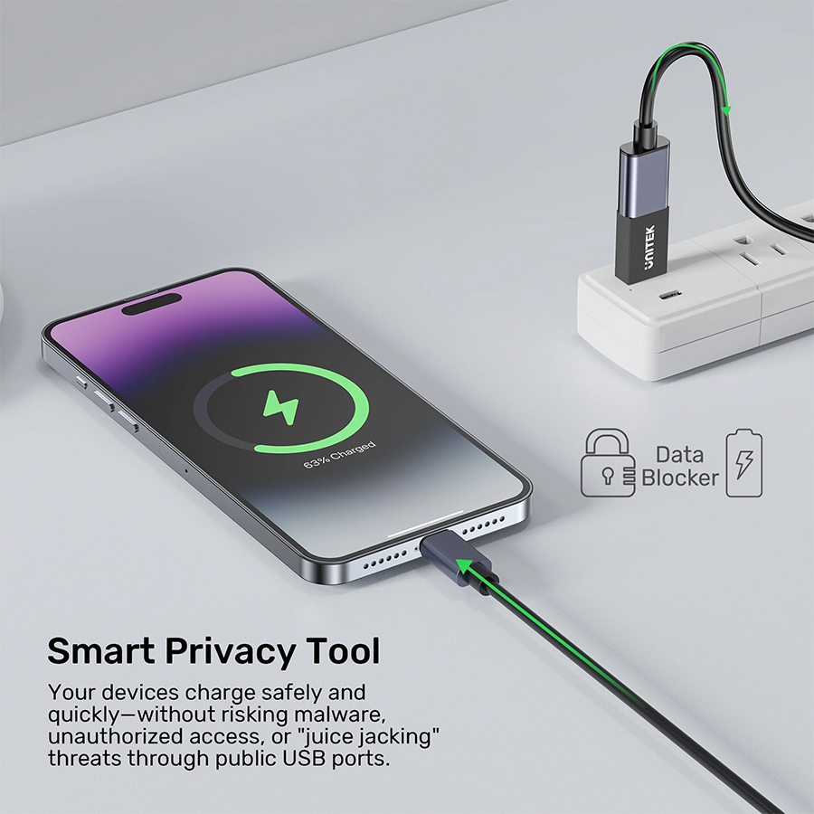 Unitek DataShield USB-A Data Blocker Adapter (2-pack)
