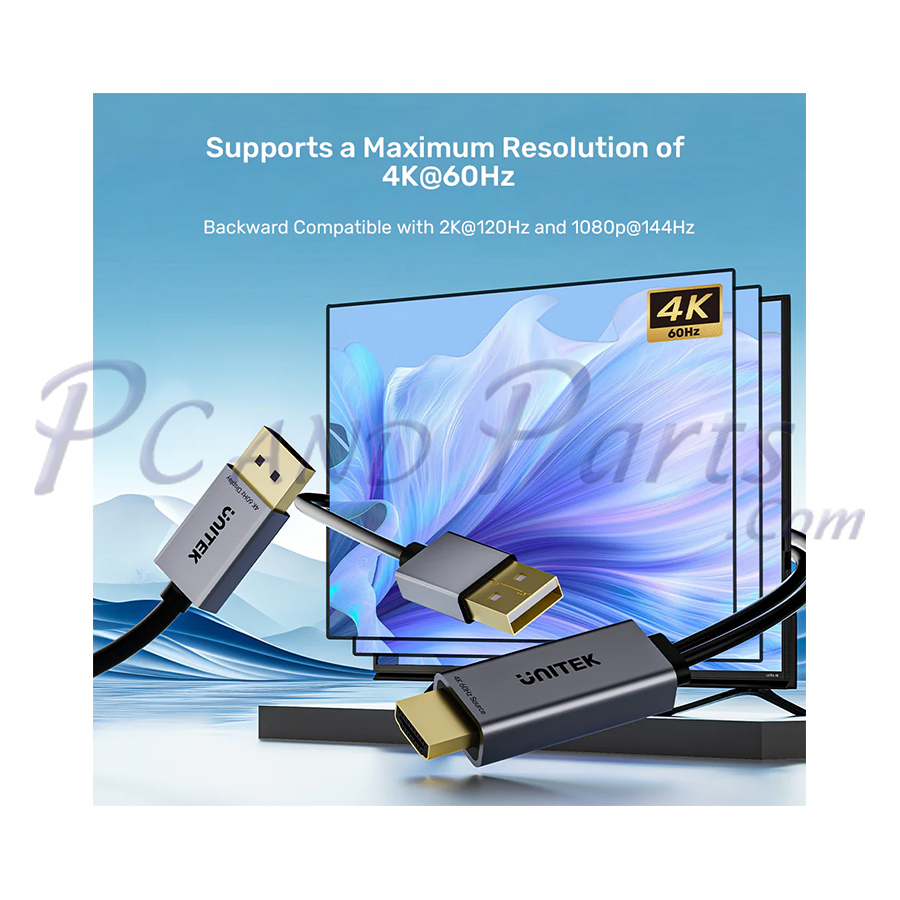 Unitek HDMI to DisplayPort 4K Cable 1.8M