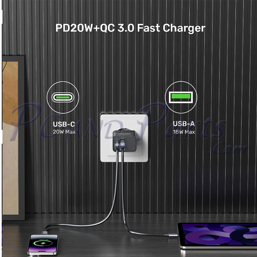 Unitek P1124ABK01-EU 20W Wall Charger