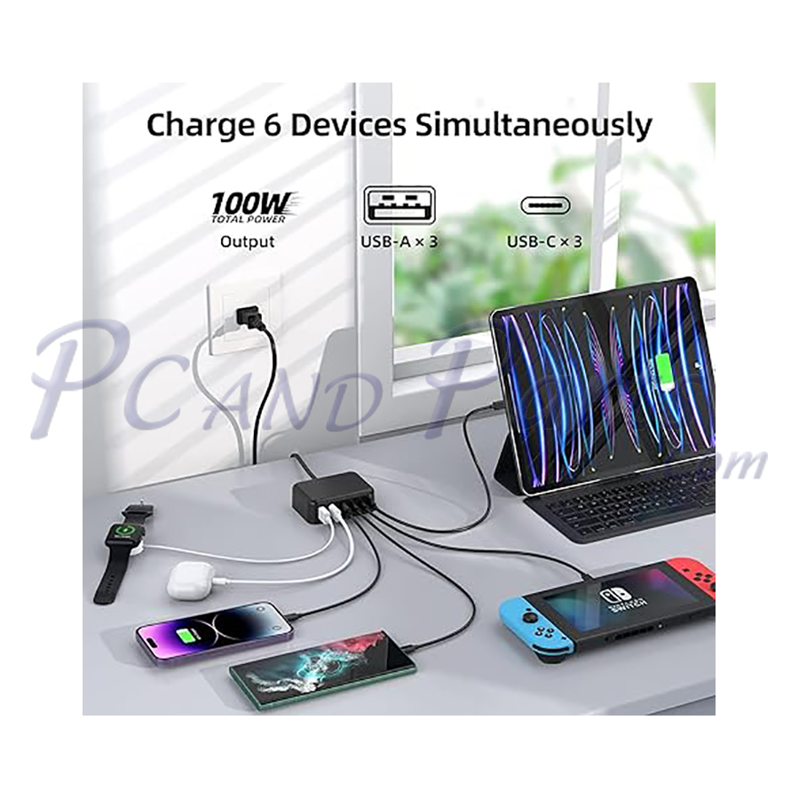 Unitek P1229ABK01-EU 100W Desktop GaN Charging Station