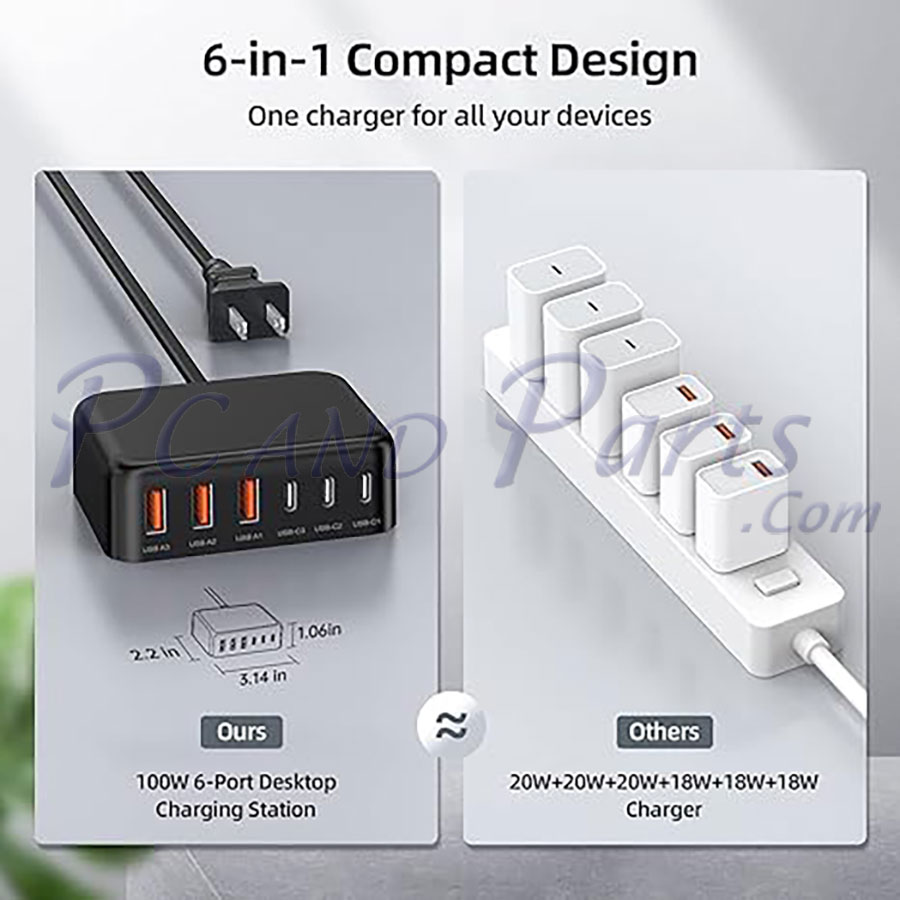 Unitek P1229ABK01-EU 100W Desktop GaN Charging Station