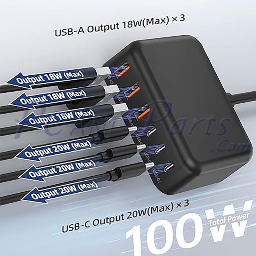 Unitek P1229ABK01-EU 100W Desktop GaN Charging Station