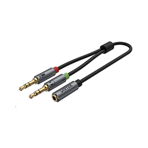 Unitek Y-C957ABK Headset Adapter Stereo Audio Cable