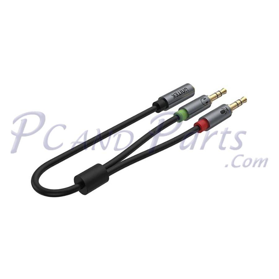 Unitek Y-C957ABK Headset Adapter Stereo Audio Cable