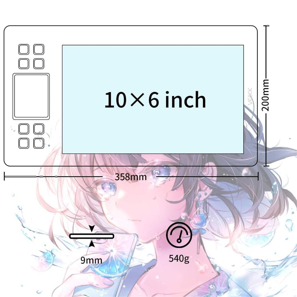 Veikk A50 Drawing Tablet 10″