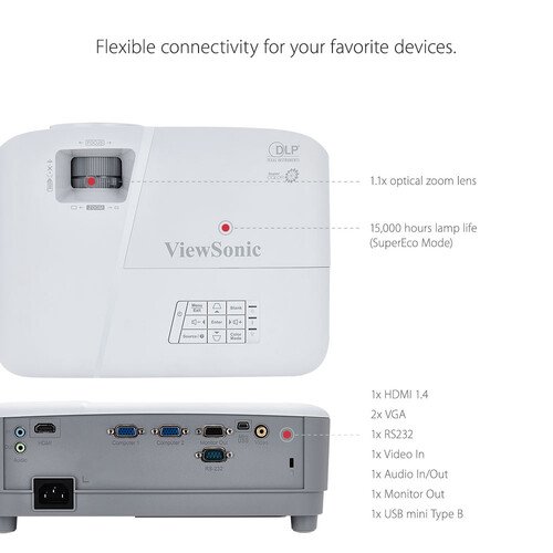 ViewSonic Projector PA503X 3800 Lumens