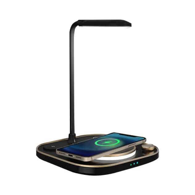 X3 15W 3 IN 1 WIRELESS CHARGER, TABLE LAMP (Black)