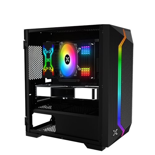 Xigmatek Gemini II Black MATX ARGB Led 3pcs | EN48649