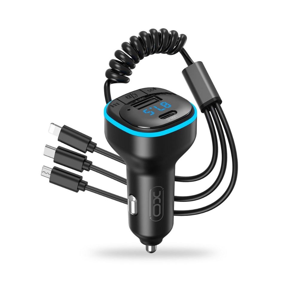 XO BCC07 3 IN 1 Multifunctional Car MP3 Charger