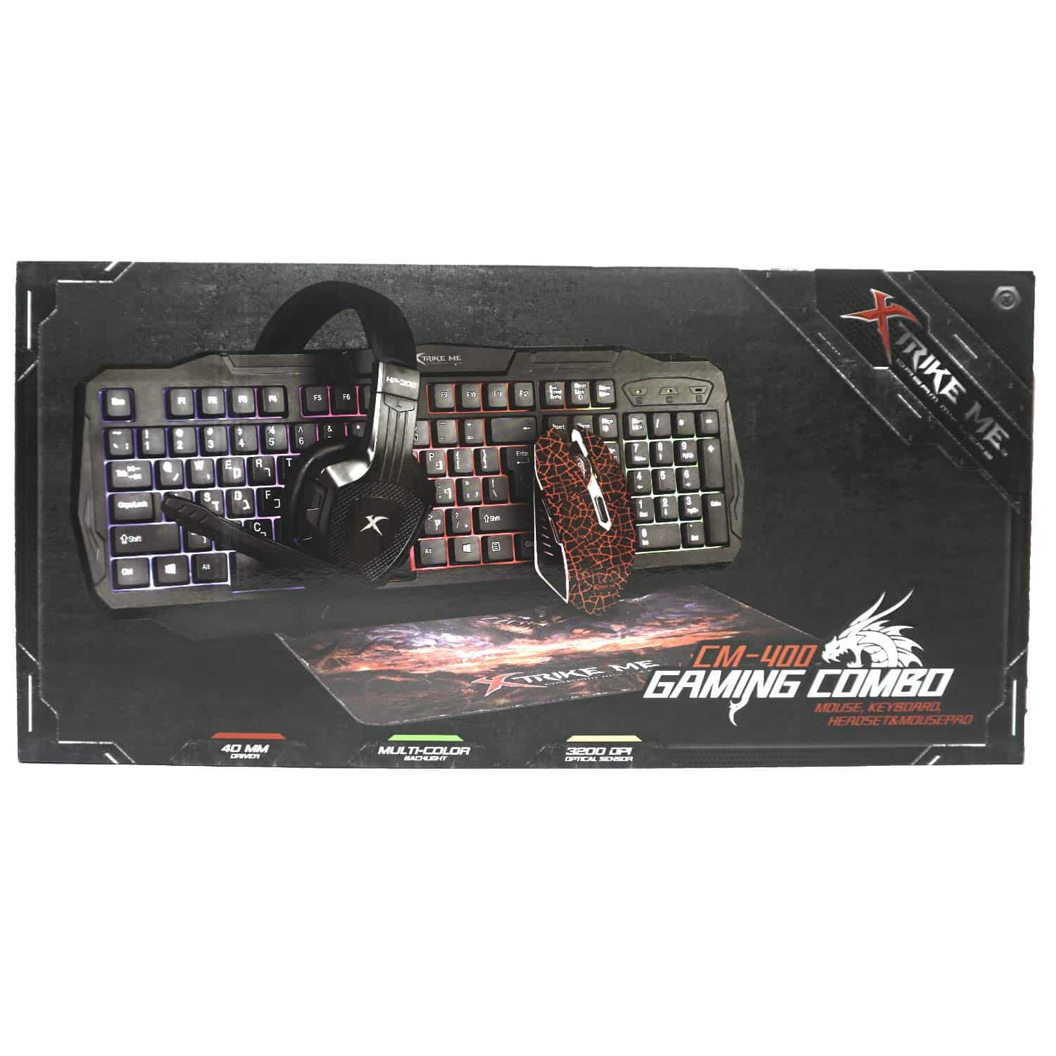 Xtrike Me cm 404 Gaming Combo 3200 DPI Optical Wired Mouse