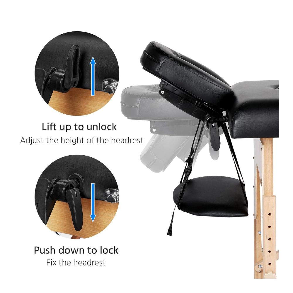 Yaheetech Spa Bed Portable Lash Bed Massage Bed